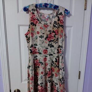🌸3 For $25🌸 LuLaRoe Nikki rose-print dress Size XL